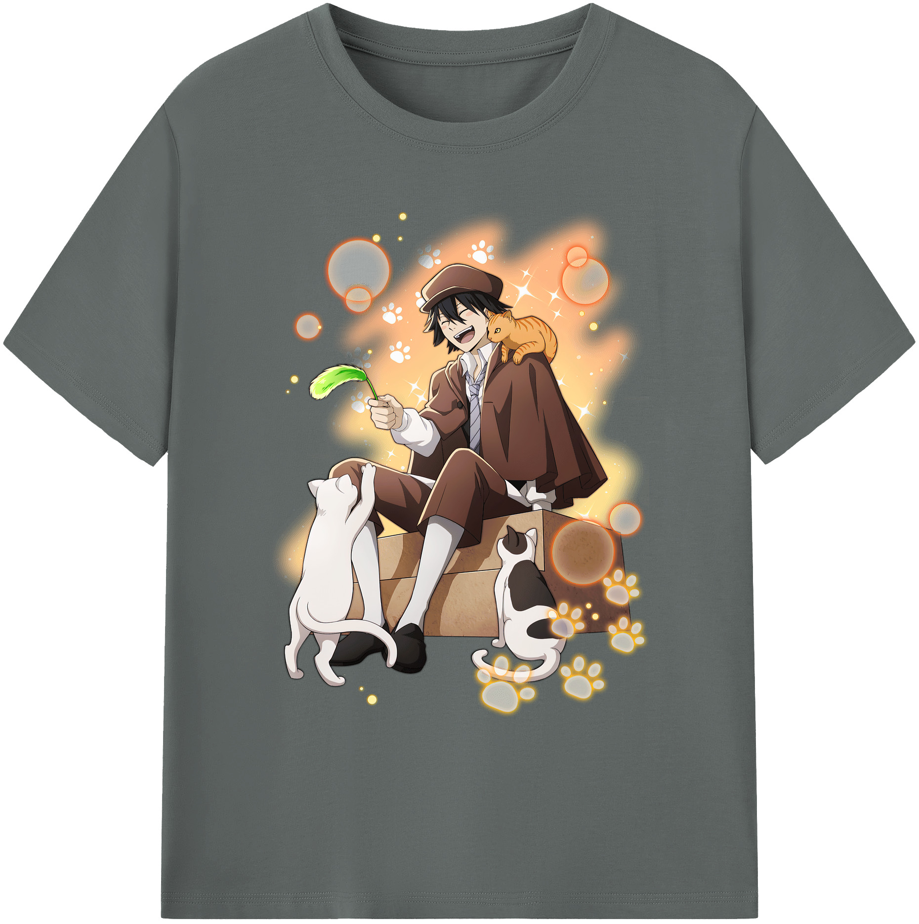 （画像用） 文豪ストレイドッグス Bungo Stray Dogs 綿100％ メンズ半袖Tシャツ｜肌触りやわらか＆通気性